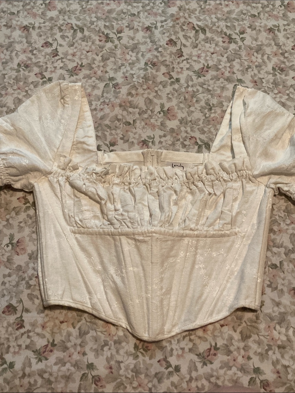 Lonely Label Venus Puff Sleeve Top Ivory